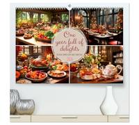 One year full of delights (High Quality Premium Wall Calendar 2026 DIN A2 landscape),CALVENDO 12 Month Wall Calendar: Kitchen impressions and tradition