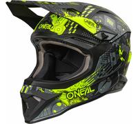 Oneal 1SRS VIBRANT Casque de motocross pour jeunes, noir-jaune, taille 49 50