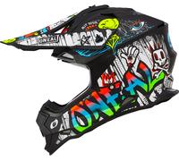 ONeal 2SRS Rancid, casque à croix S Mat Noir/Blanc/Rouge/Bleu Mat Noir/Blanc/Rouge/Bleu