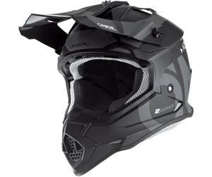 ONeal 2SRS Slick S23, casque croisé XL Mat Noir/Gris Mat Noir/Gris