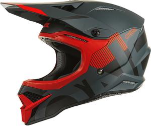 Oneal 3Series Vertical V.22 Casque de motocross, noir/rouge, Taille XXL (63/64)