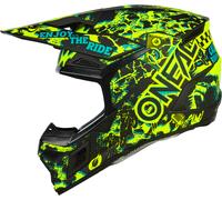 ONeal 3SRS Assault, casque à croix L Mat Noir/Jaune Néon Mat Noir/Jaune Néon