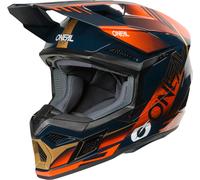O'Neal Casque Cross 3SRS Haze Bleu/Orange/Or Taille L