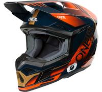 ONeal 3SRS Haze S26, casque de motocross L Bleu/Orange/Or Bleu/Orange/Or