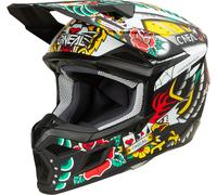 ONeal 3SRS Inked, casque de motocross XL Mat Noir/Blanc/Rouge/Vert Jaune Mat Noir/Blanc/Rouge/Vert Jaune