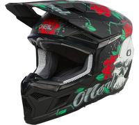 Oneal 3SRS Melancia Casque de motocross pour enfants, noir/multicolore, Taille Y/M (50/51)