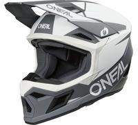 ONeal 3SRS Solid S26, casque de motocross XS Mat Blanc/Gris Mat Blanc/Gris