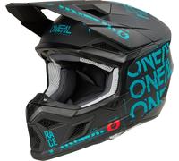 ONeal 3SRS Static, casque de motocross M Mat Noir/Turquoise Mat Noir/Turquoise