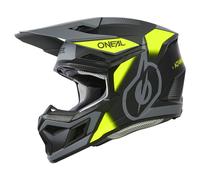 Oneal 3SRS VISION MX-Helm matt schwarz-neon gelb-grau L