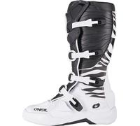 Oneal 3SRS Zebra Bottes de motocross, Noir/Blanc, Taille 43