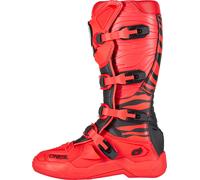 Oneal 3SRS Zebra Bottes de motocross, Rouge, Taille 46