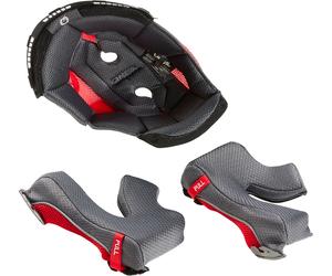 ONeal 5SRS/10SRS, doublure/coussinets de joue L (59/60cm) Gris/Noir/Rouge Gris/Noir/Rouge