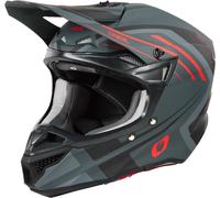 Oneal 5SRS Polyacrylite Spike Casque de motocross, Gris mat/rouge, Taille XL