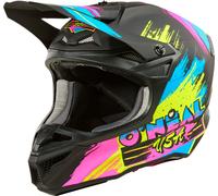 ONeal 5SRS Reseda S26, casque de motocross M Mat Noir/Jaune Néon/Fuchsia/Bleu Clair Mat Noir/Jaune Néon/Fuchsia/Bleu Clair