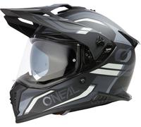 Oneal A-SRS Spike Casque de motocross, noir mat/gris/blanc, Taille XL