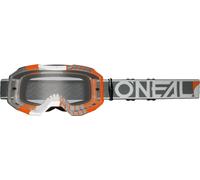 Oneal B-10 Duplex Clear Lunettes de motocross, noir/orange, Taille unique