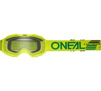 Oneal B-10 Solid Clear Lunettes de motocross pour enfants, Jaune néon, Taille unique