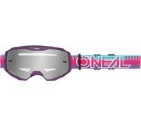 Oneal B-10 STRIPED Mirrored Lunettes de motocross, rose pour homme