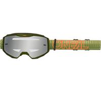 Masque vtt o neal b 10 striped vert miroir silver