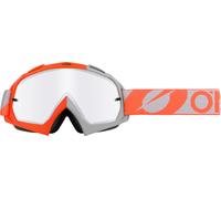 Oneal B-10 Twoface Silver Mirror Lunettes de motocross, orange/gris, Taille unique