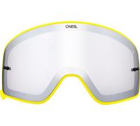 O'Neal – Lentille B50 rechange motocross, magnétique, anti-choc, 100% UV, miroir argenté – Jaune
