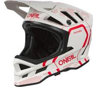 Oneal Blade Polyacrylite Strike Casque de descente, blanc-rouge, taille M pour homme