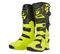 O'NEAL | Bottes de motocross | Enduro moto | protection thermique en microfibre de haute qualité | RMX PRO Boot V.24 | Adultes | Noir Neon Jaune | Taille 44