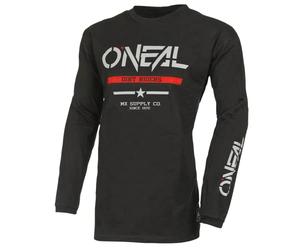 O'NEAL Boy's Element Squadron Cotton Jersey (Black/Gray, MD)