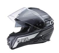 O'NEAL | Casque de Moto | Enduro Touring Adventure Street | Bon Ajustement, Pinlock et Bluetooth, Pare-Soleil intégré | Casque M-SRS String V.22 | Adulte | Noir Gris | Taille XXL