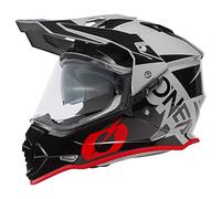 O'NEAL Casque de Moto, Moto Enduro, Ouvertures de Ventilation pour Un Flux d'air et Un Refroidissement maximaux, Coque en ABS, Casque Sierra R V.23, Adulte, Noir et Blanc, Taille M