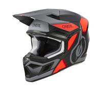 O'NEAL Casque de Motocross 3SRS Vision, Noir Rouge Gris, XXL, 0625-2