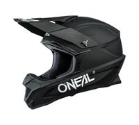 O'NEAL | Casque de Motocross | Moto MX Enduro | Coque ABS, Norme de sécurité ECE 22.05, Ventilations pour une ventilation et un refroidissement optimaux | Casque 1SRS Solide | Adulte | Noir | Taille L