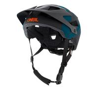 O'NEAL | Casque VTT | Enduro All-Mountain | Ouvertures de ventilation, coussinets intérieurs lavables, aux normes de sécurité EN1078 | Casque Defender Nova | Adulte | Orange/bleu pétrole | Taille XS M