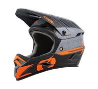 O'NEAL | Casque VTT | VTT de descente | Norme de sécurité EN1078, ouvertures de ventilation pour le refroidissement, coque extérieure ABS | Backflip Helmet Eclipse V.24 | Adulte | Gris Orange | Taille XS