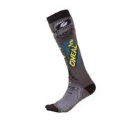 O'NEAL | Chaussettes de VTT Motocross | VTT Downhill Freeride | Absorbant la sueur, talon et semelle renforcés | Pro MX Villain | Unisex | Adulte | Gris | Taille unique