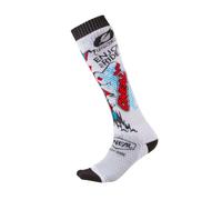 O'NEAL | Chaussettes de VTT Motocross | VTT Downhill Freeride | Absorbant la sueur, talon et semelle renforcés | Pro MX Villain | Unisexe | Adulte | Blanc | Taille unique