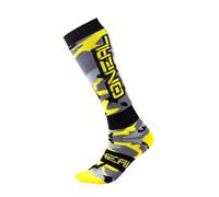 O'NEAL | Chaussettes de VTT Motocross | VTT Downhill Freeride | Absorbant la sueur, talon et semelle renforcés | Pro MX Ladies Hunter | Unisex | Adulte | Gris Noir Jaune | Taille unique