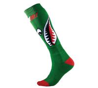 O'NEAL | Chaussettes de VTT Motocross | VTT Downhill MX | Absorbant la sueur, talon et semelle renforcés | Chaussette Pro MX Bomber pour femme | Unisex | Adulte | Vert Rouge Blanc | Taille unique