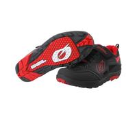 O'NEAL | Chaussures de vélo | VTT DH FR Descente Freeride | système de laçage Rapide pour Ajustement Parfait, aérations en Tissu à Mailles | Chaussures Traverse Flat | Adulte | Noir Rouge | Taille 36