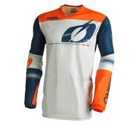O'NEAL | Chemise Motocross Manches Longues | MX MTB Mountain Bike | Matériaux légers, Trous d'aération découpés au Laser, Coupe Ergonomique | Hardwear Jersey Haze V.22 | Adulte | Bleu Orange | S