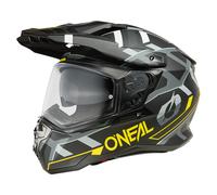 Oneal D-SRS SQUARE Helm matt schwarz-neon gelb-grau L