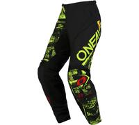 Oneal Element Attack Pantalon de motocross, noir-jaune, taille 40 pour homme