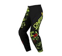 Oneal Element Attack Pantalon de motocross, noir-jaune, taille 32 pour homme