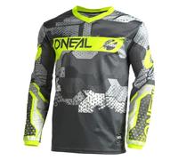O'NEAL Element Camo V.22 T-Shirt, Gris/Jaune Fluo, L Mixte