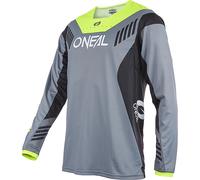 Oneal Element FR Hybrid V.22 Maillot de vélo, gris-jaune, taille S pour homme