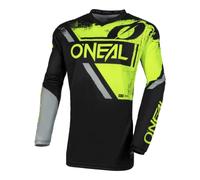 Oneal Element Shocker Maillot de motocross, noir-jaune, taille M pour homme