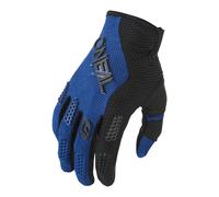 O'Neal – Gants cross Element Racewear – matériau perméable à l'air – Noir/Bleu Taille M