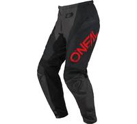 ONeal Element Racewear S25, pantalon en textile 30 Noir/Gris Foncé/Rouge Noir/Gris Foncé/Rouge