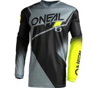 Oneal Element Racewear V.22 Maillot de motocross, noir-gris-jaune, taille XL pour homme