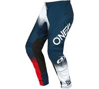 Oneal Element Racewear V.22 Pantalon de motocross, blanc-rouge-bleu, taille 28 pour homme